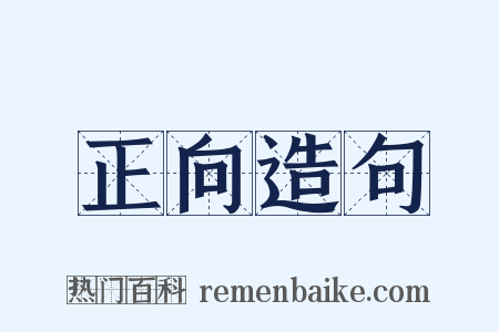 正向造句是什么意思的图片